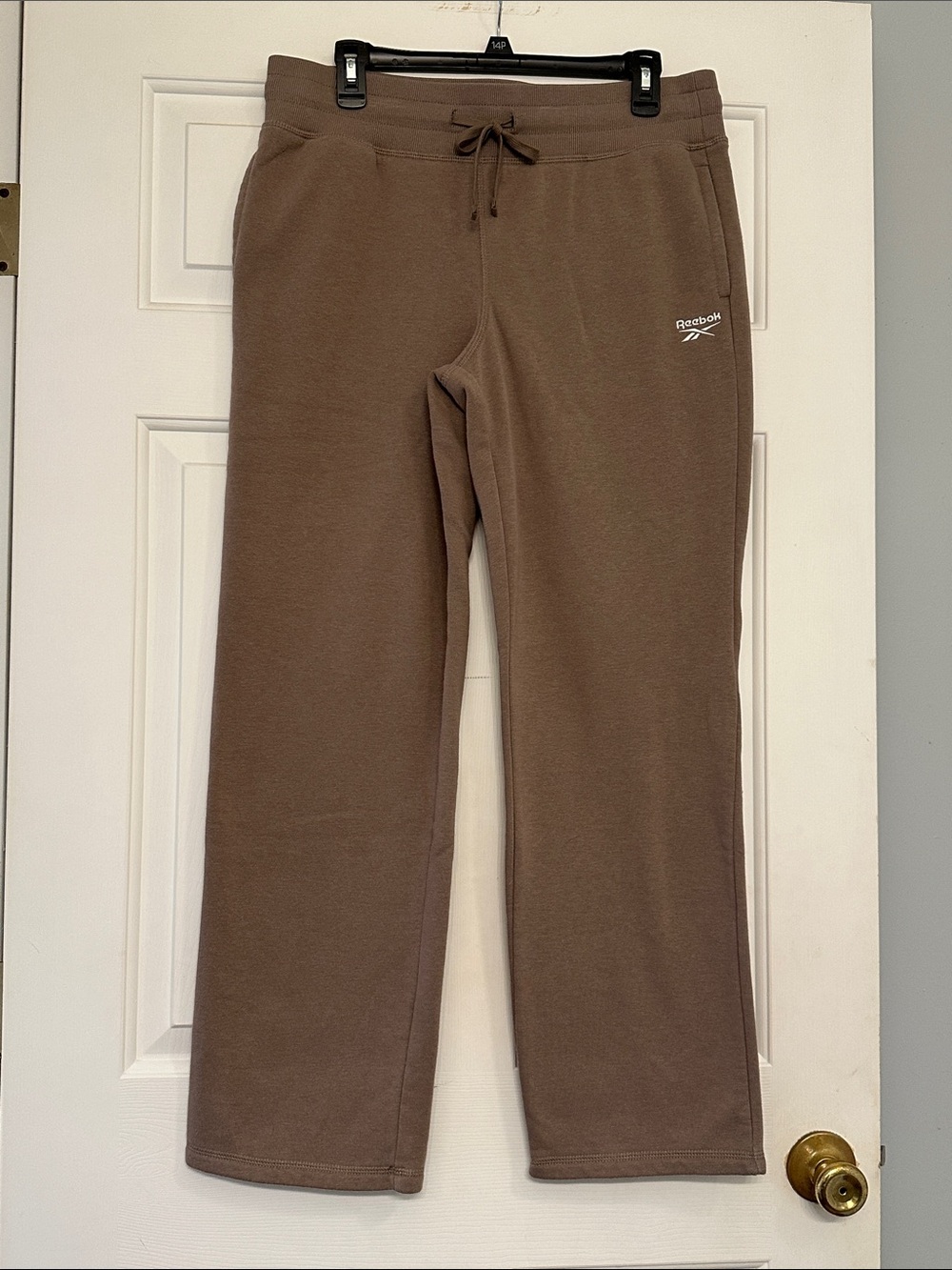 Reebok Brown Straight-Leg Drawstring Track Pants